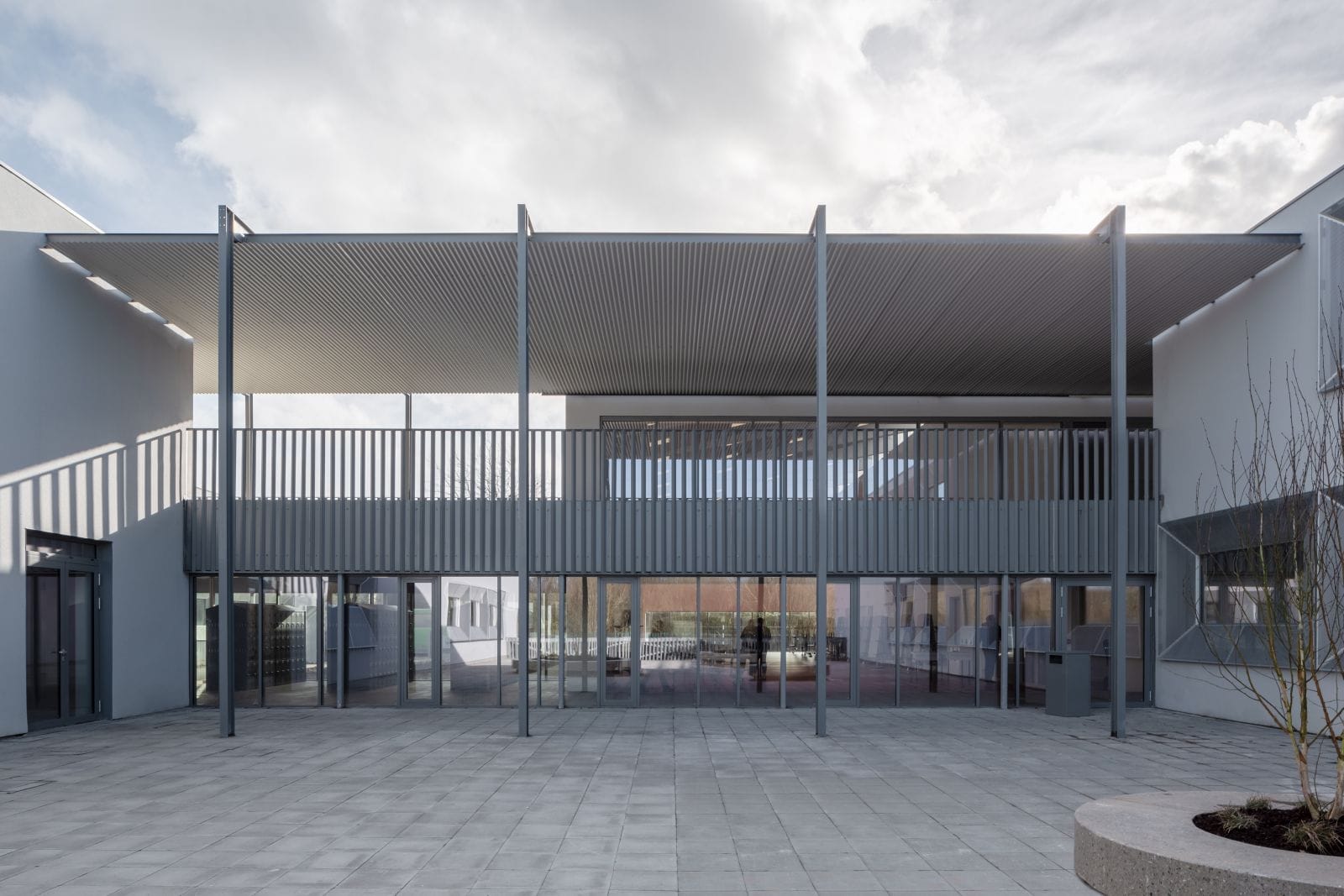 Interior view of Gaelcholáiste Luimnigh showing modern design